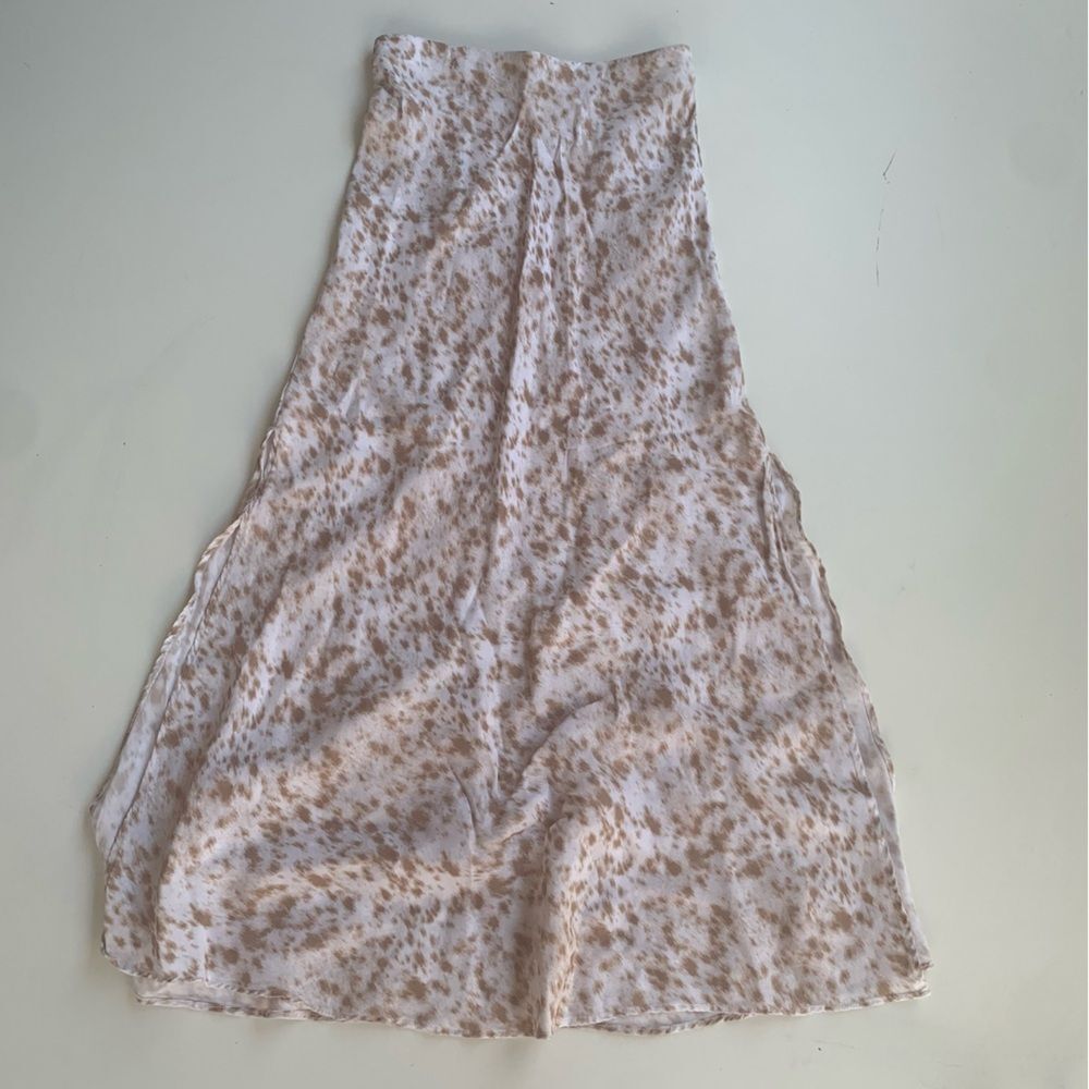 J.Crew skirt Sz XXS drapery cupro-blend flared slip with side slit elastic waist